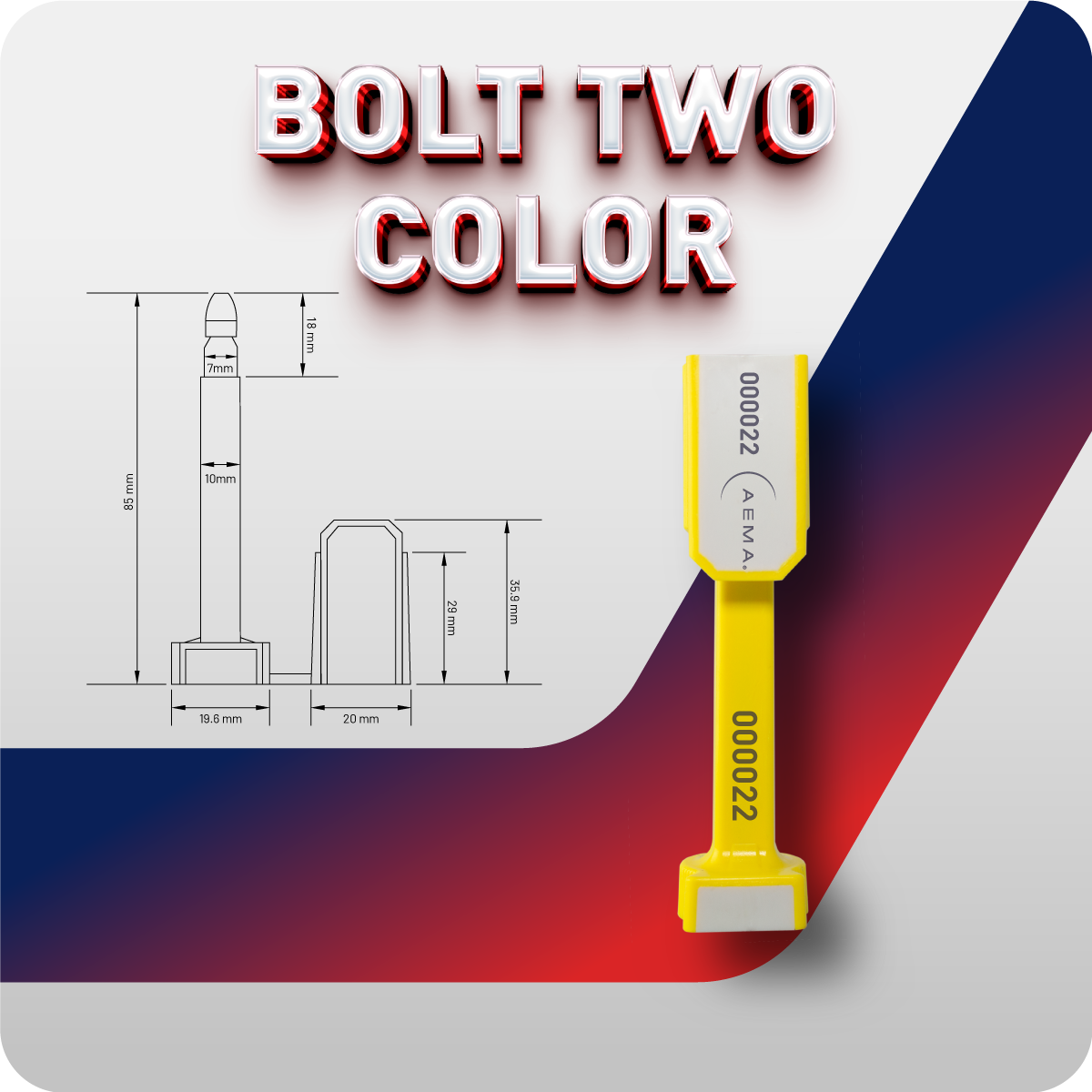 Bolt Two Color | Sello Perno Bicolor