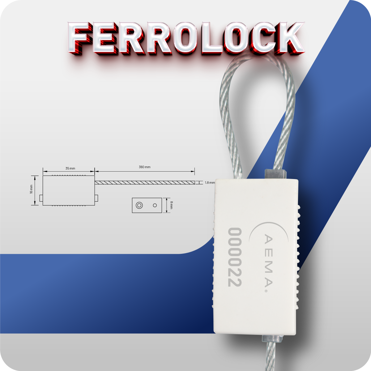 Ferrolock 1.8 mm | Sello de Cable - 100 pzas.