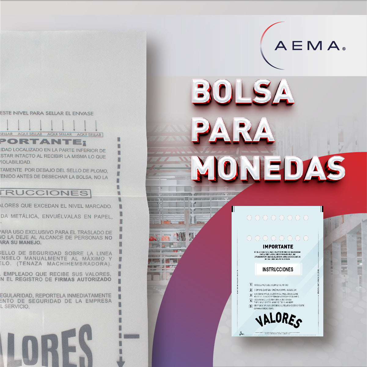 Bolsa para Monedas | 30 x 50 con orificios | Paq. 500 Pzas.