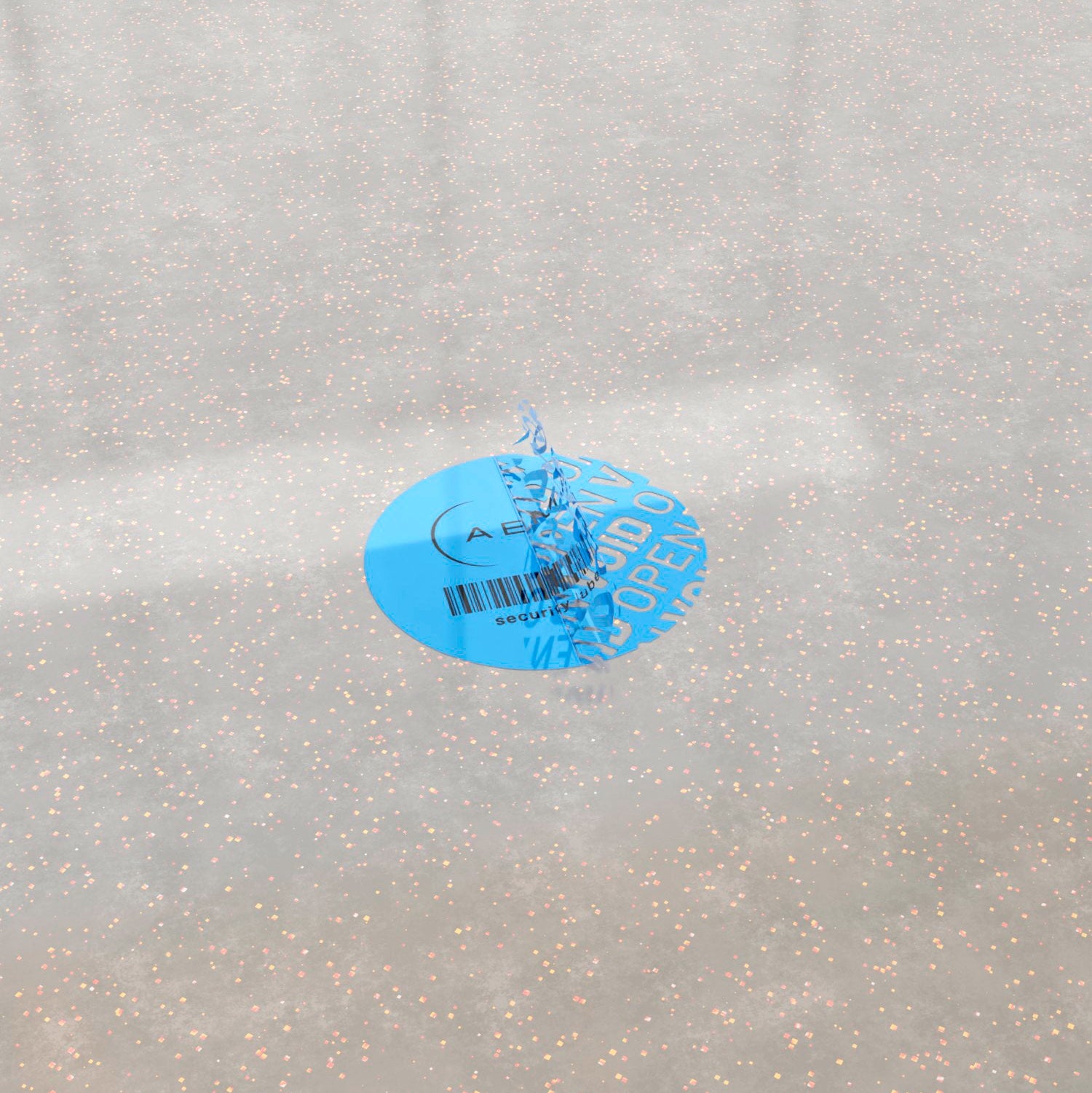 Etiqueta Circular de Seguridad con Residuo | 1,000 Pzas.