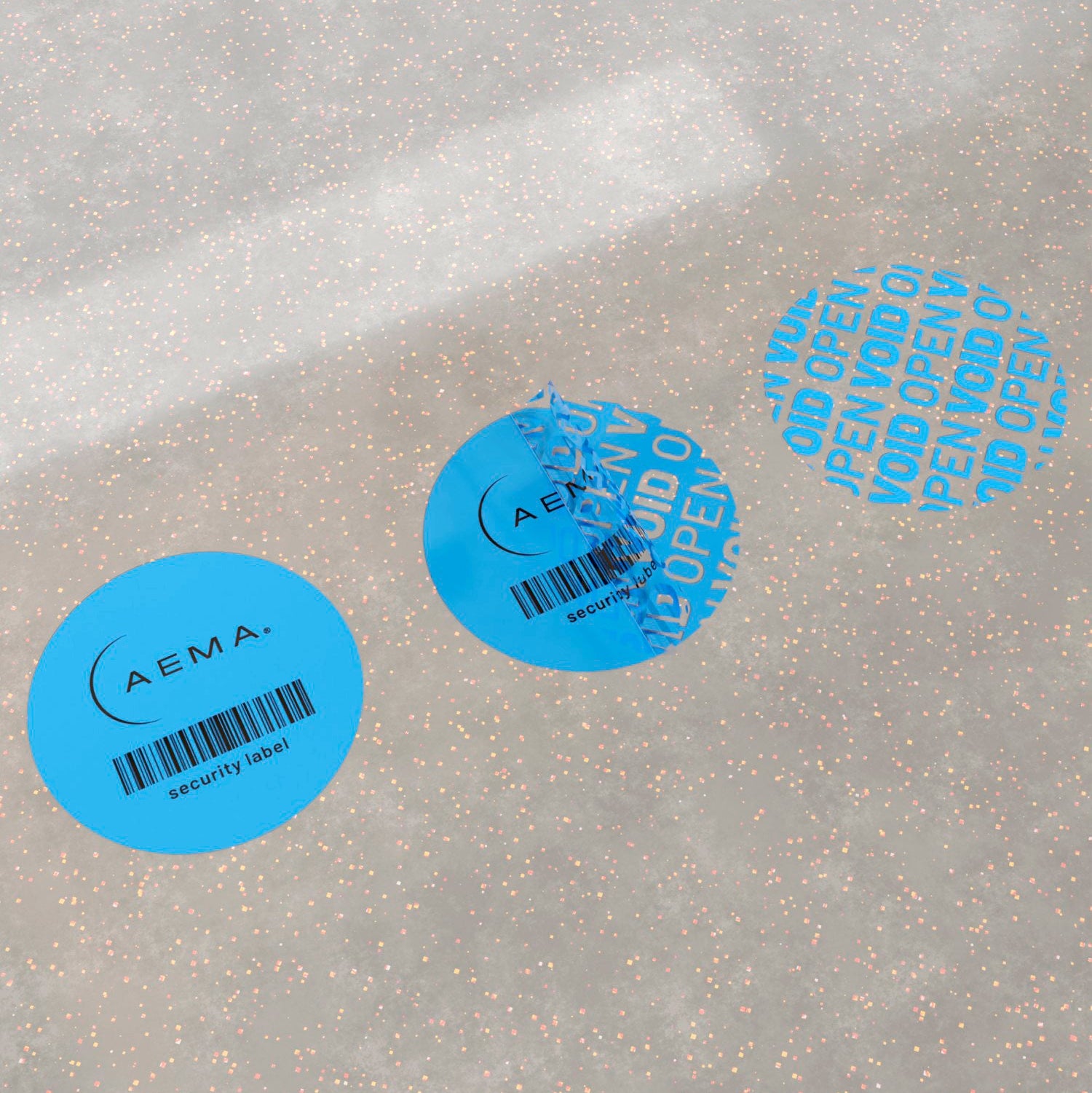 Etiqueta Circular de Seguridad con Residuo | 1,000 Pzas.