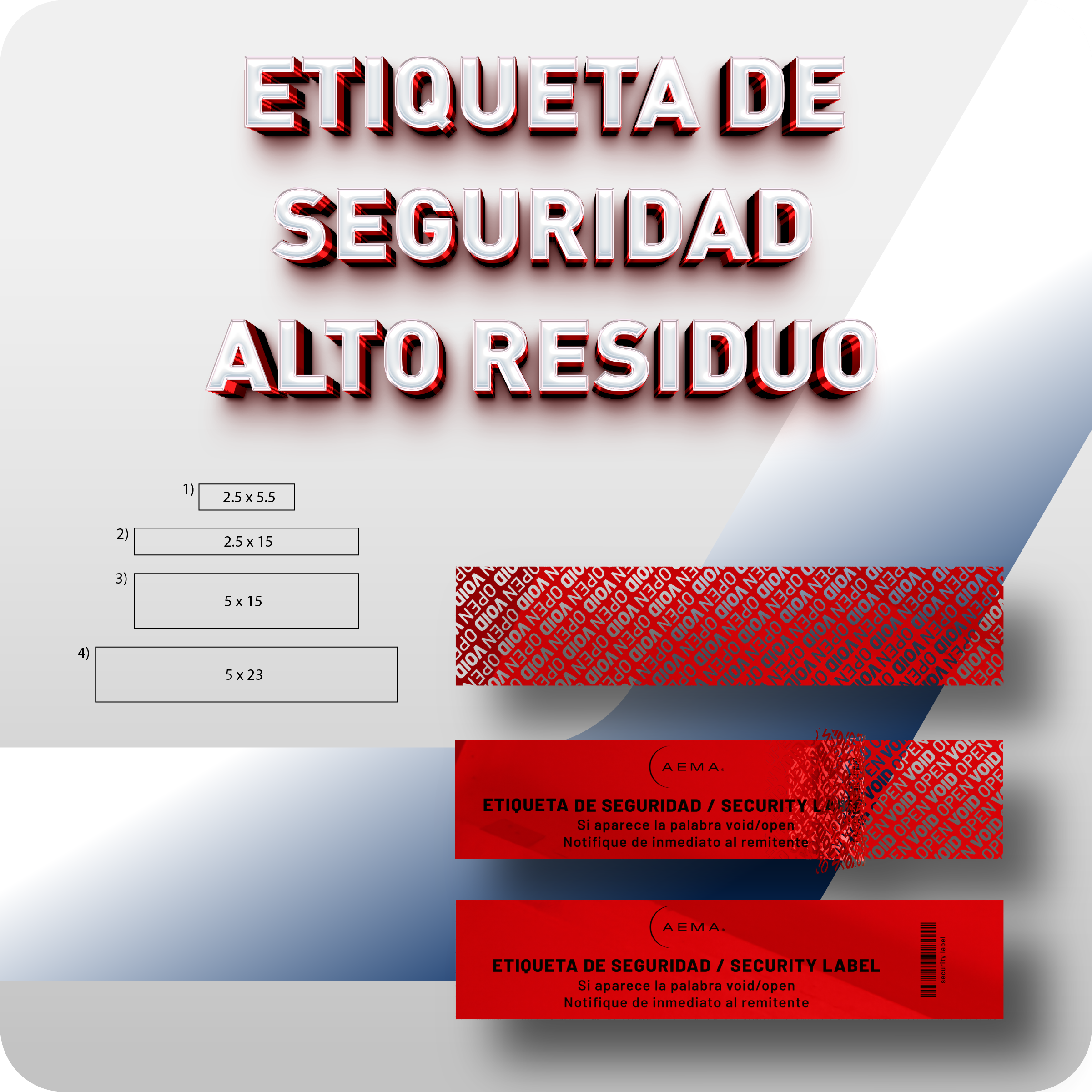 Etiqueta de Seguridad con Residuo