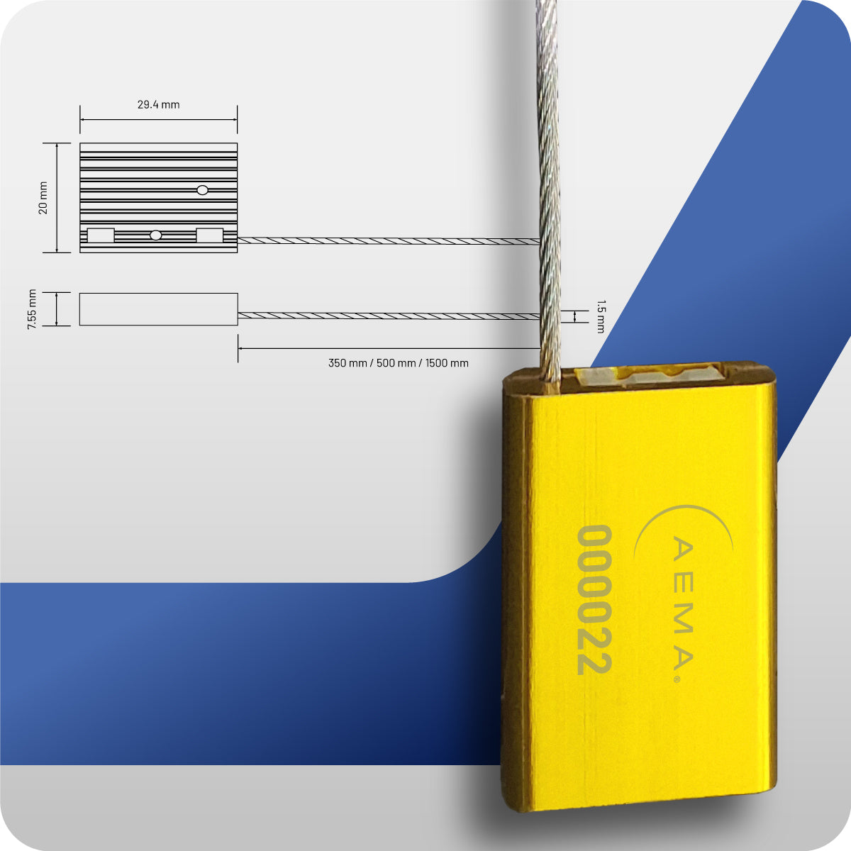 Monster Lock 1.5mm | Sellos de Cable 100 Pzas.