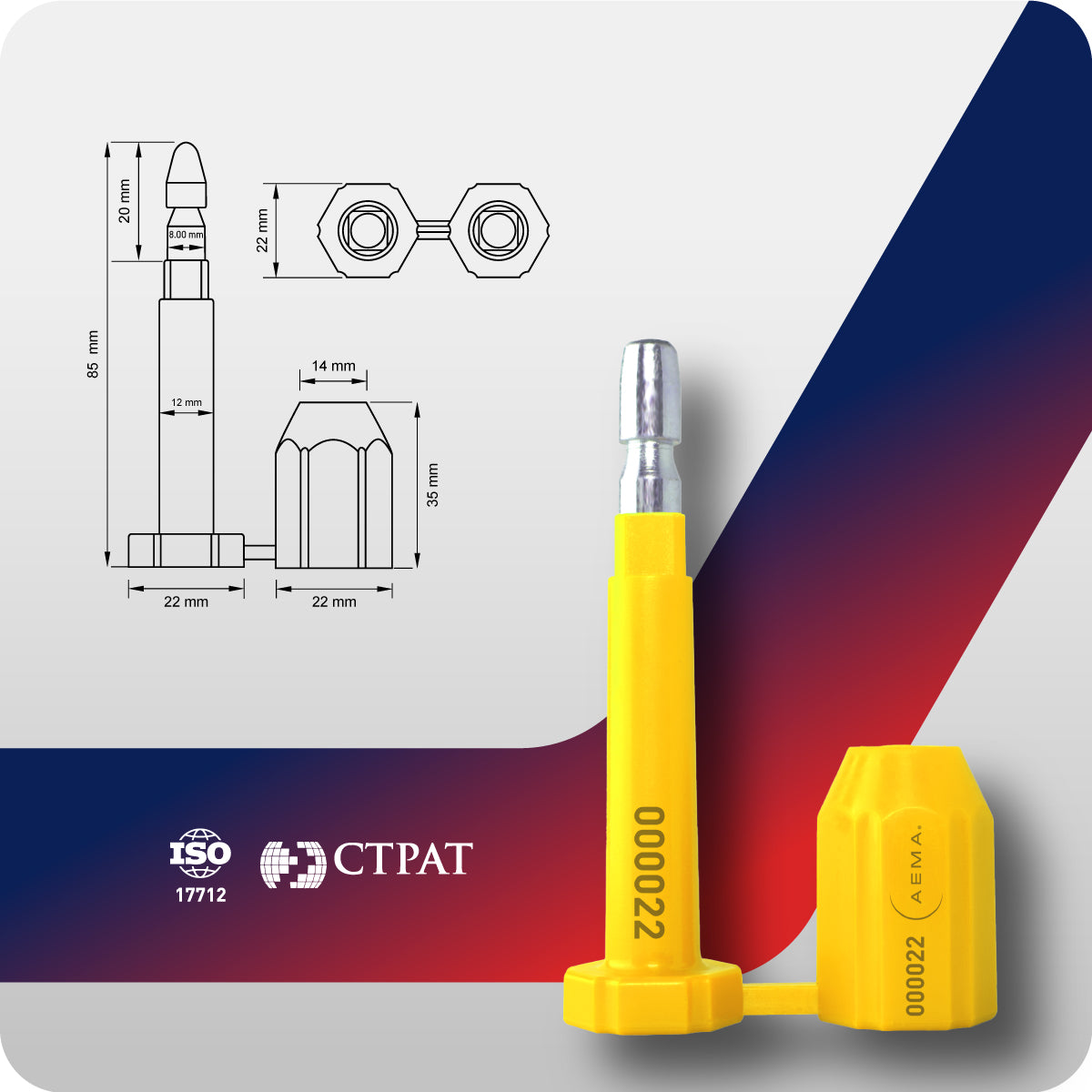 Polux Lock | Sello de Alta Seguridad - ISO 17712