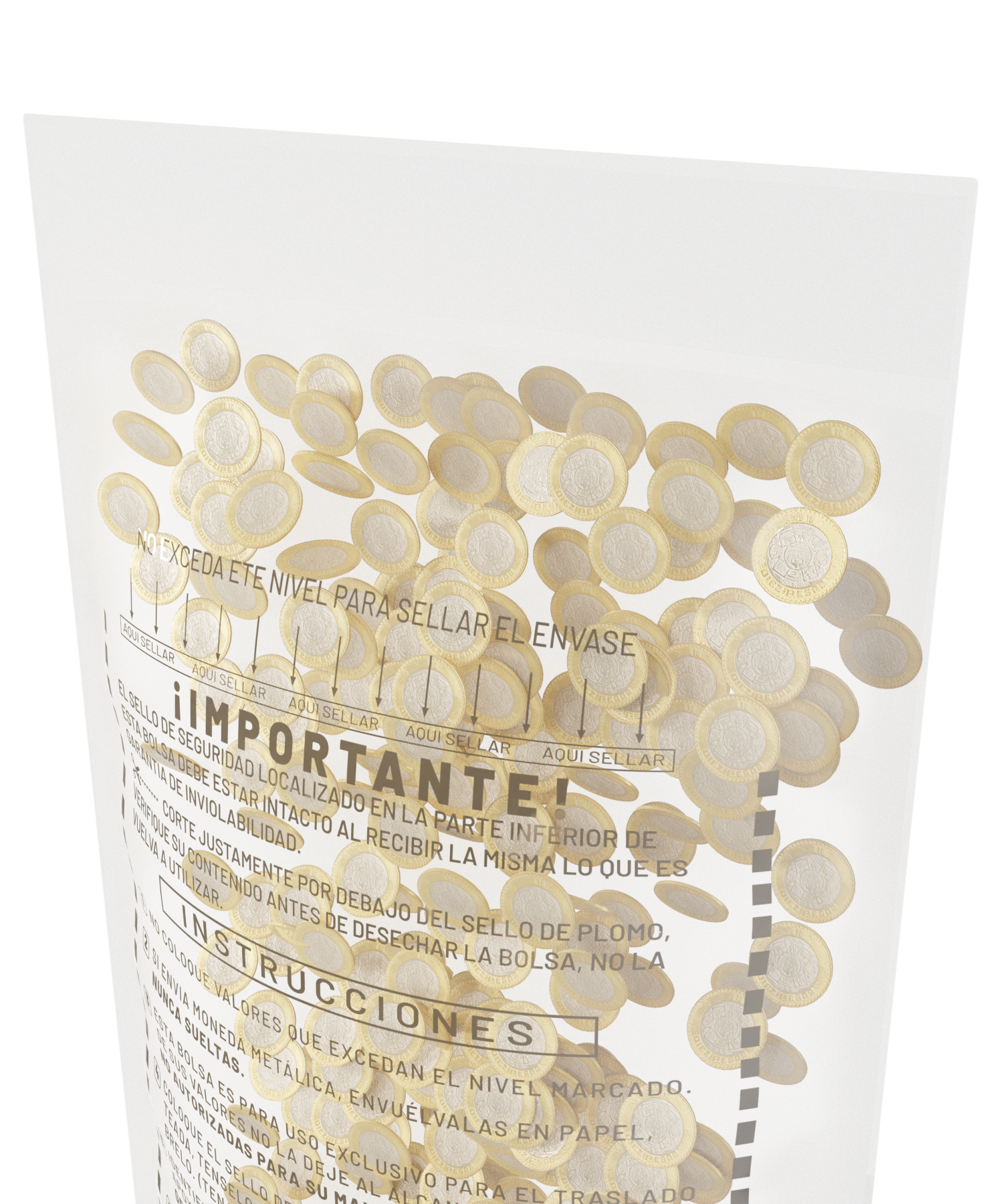 Bolsa para Monedas | 30 x 50 con orificios | Paq. 500 Pzas.