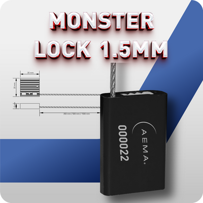 Monster Lock 1.5mm | Sellos de Cable 100 Pzas.