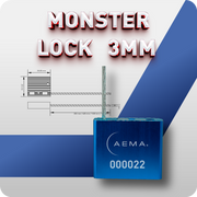 Monster Lock 3 mm | Sello de Cable 100 Pzas.