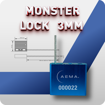 Monster Lock 3 mm | Sello de Cable 100 Pzas.