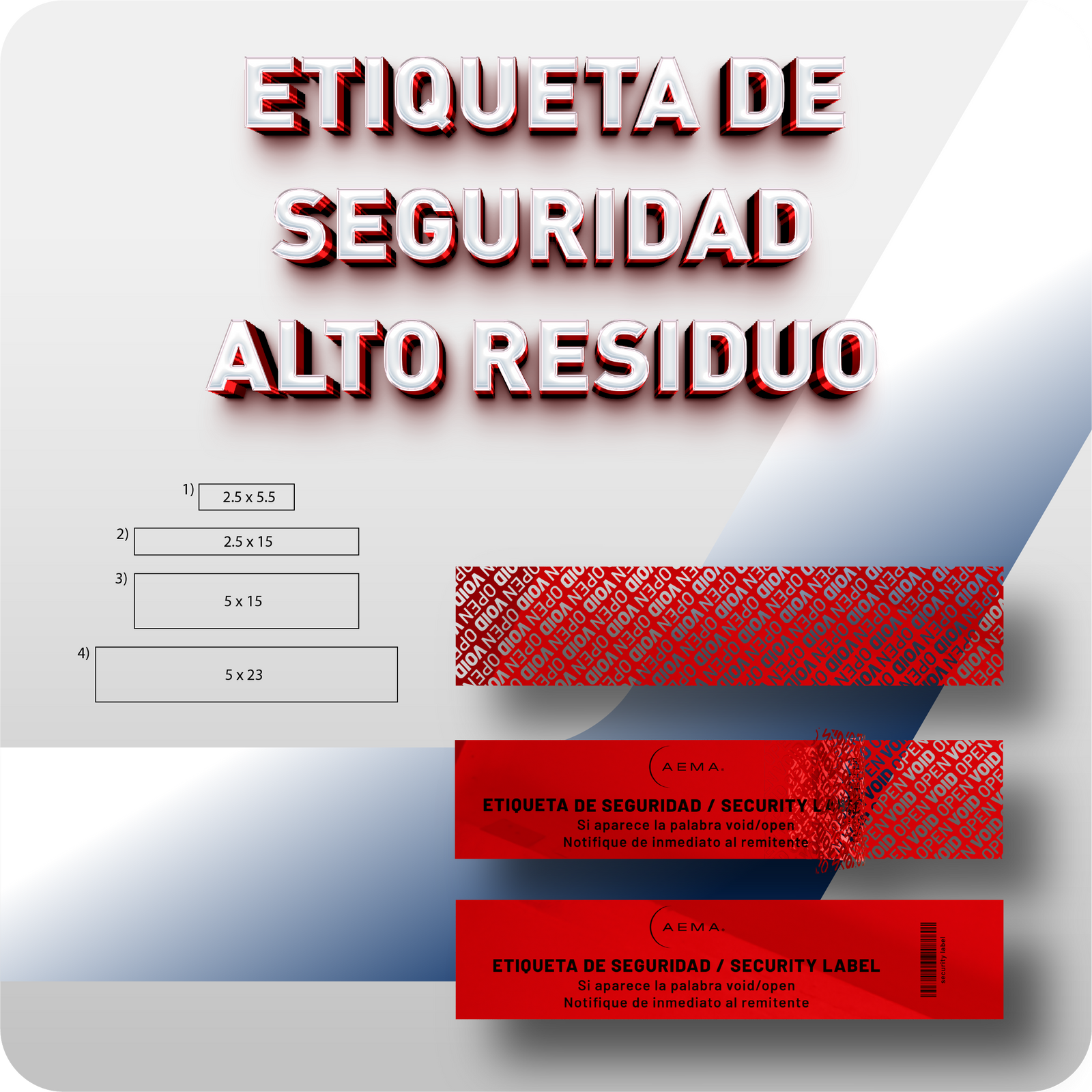 Etiqueta de Seguridad con Residuo