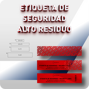 Etiqueta de Seguridad con Residuo