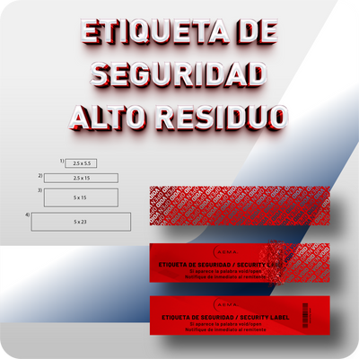 Etiqueta de Seguridad con Residuo
