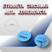 Etiqueta Circular de Seguridad con Residuo | 1,000 Pzas.