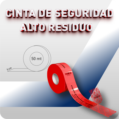 Cinta de Seguridad | Rollo 5cm x 50 mts | 5 Pzas.