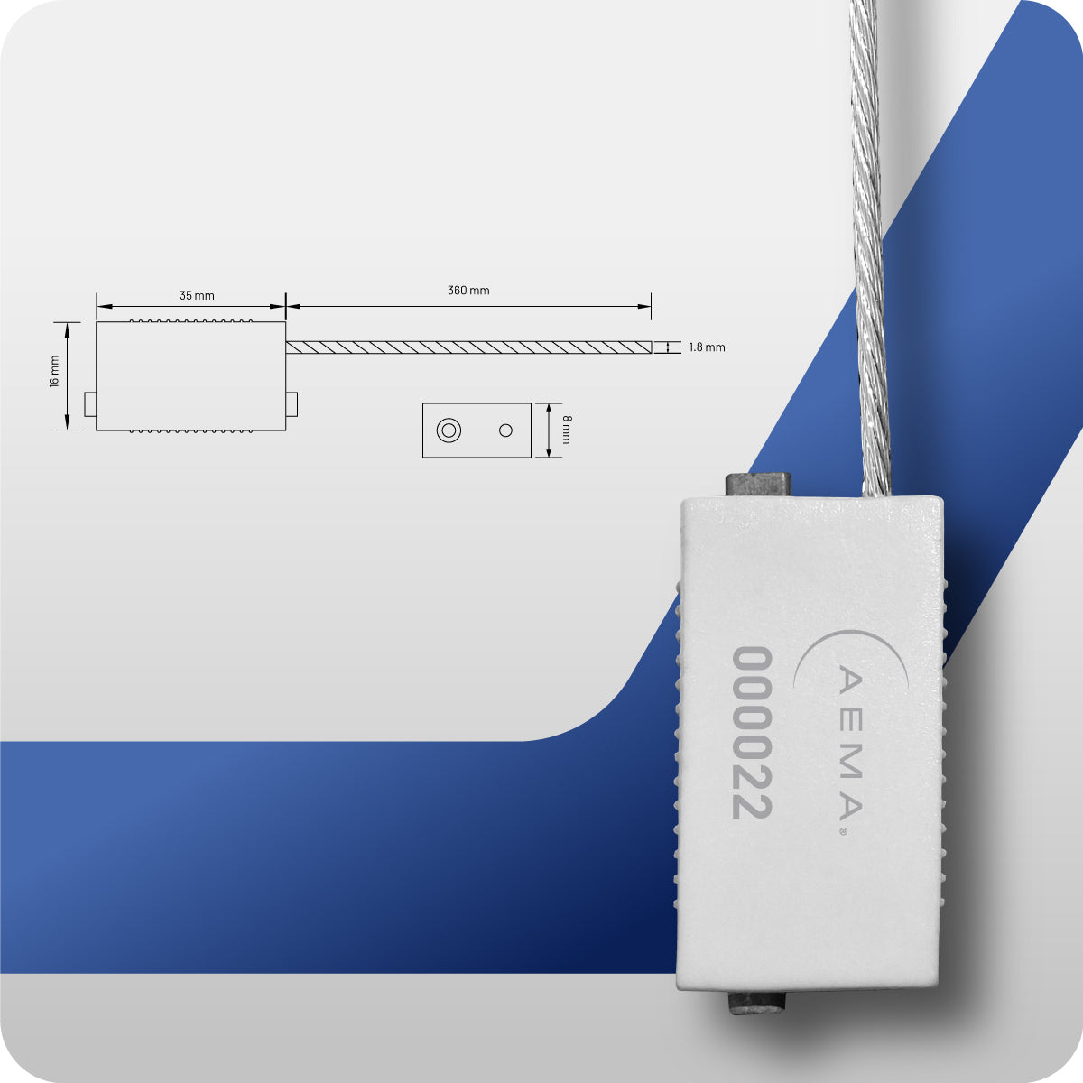Ferrolock 1.8 mm | Sello de Cable - 100 pzas.