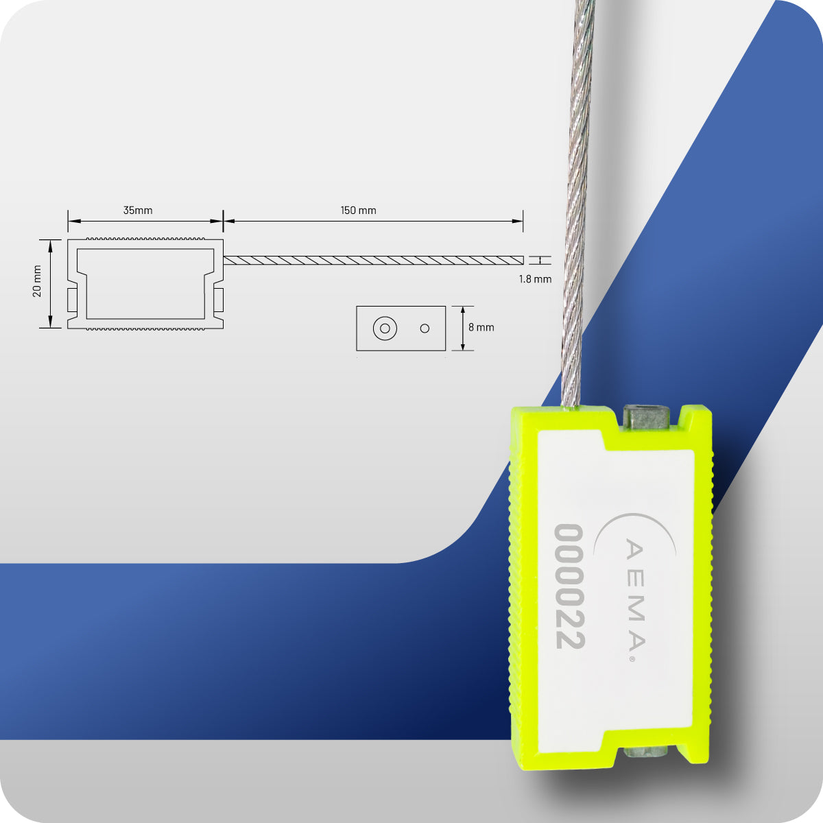 Ferrolock Two Color | Sello de Cable Bicolor 100 Pzas.